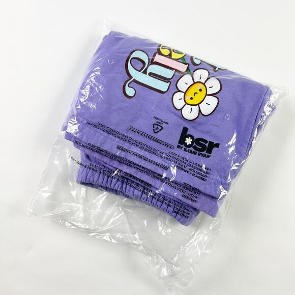 New BSR Samii Ryan shorts 'isn't it lovely" purple size small - Picture 5 of 8